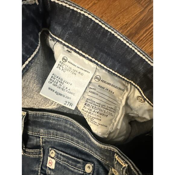 Adriano Goldschmied Jeans Womens Blue 27R Stilt Cigarette Leg Made In USA Strech - Picture 7 of 16